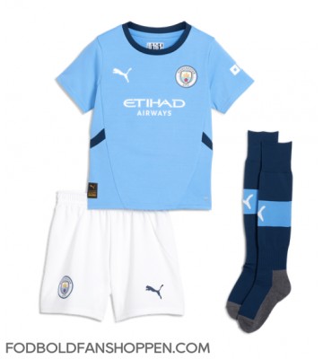 Manchester City Matheus Nunes #27 Hjemmebanetrøje Børn 2024-25 Kortærmet (+ Korte bukser)